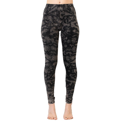 Leggings abstract Bricks - unisex - smokey - black-gray-beige