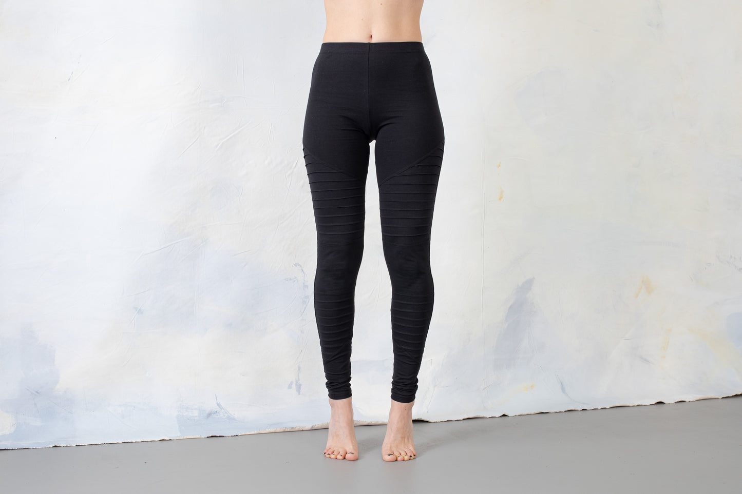 Leggings with Seam Structure - black