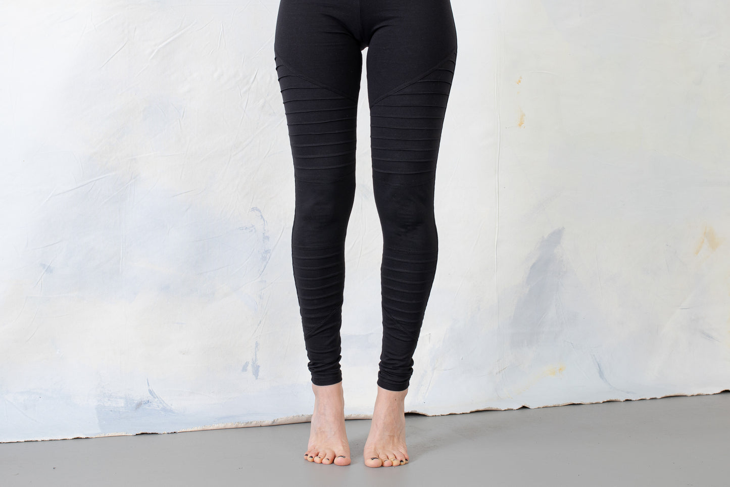 Leggings with Seam Structure - black