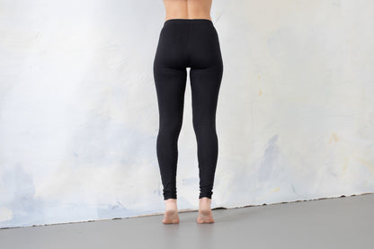 Leggings with Seam Structure - black