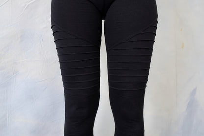 Leggings with Seam Structure - black