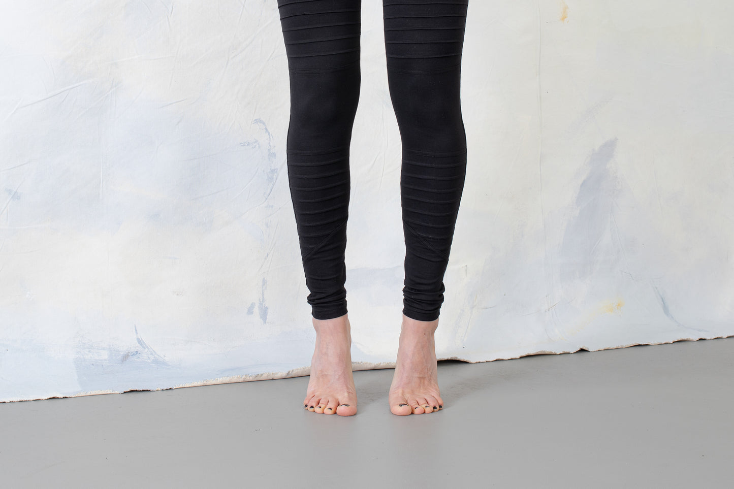 Leggings with Seam Structure - black