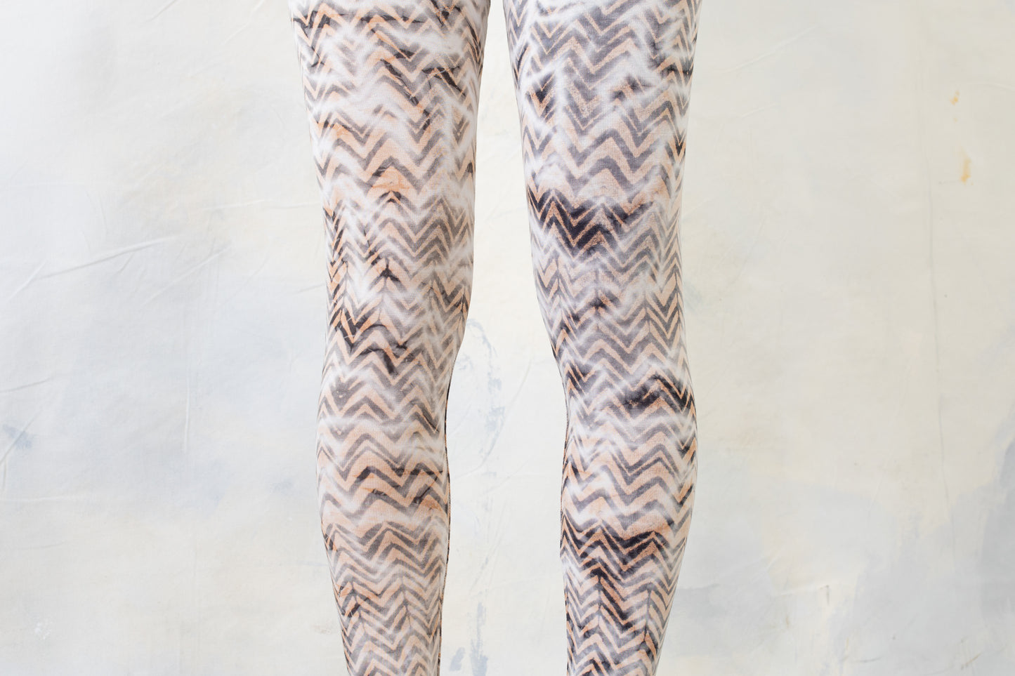 Leggings mit abstraktem Wellenmuster - Unterwasseroptik - terracotta