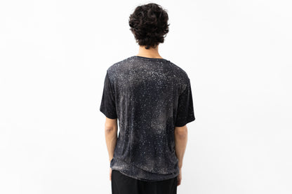 Rückansicht T-Shirt genderneutral mit Batik-Sternenhimmel-Muster