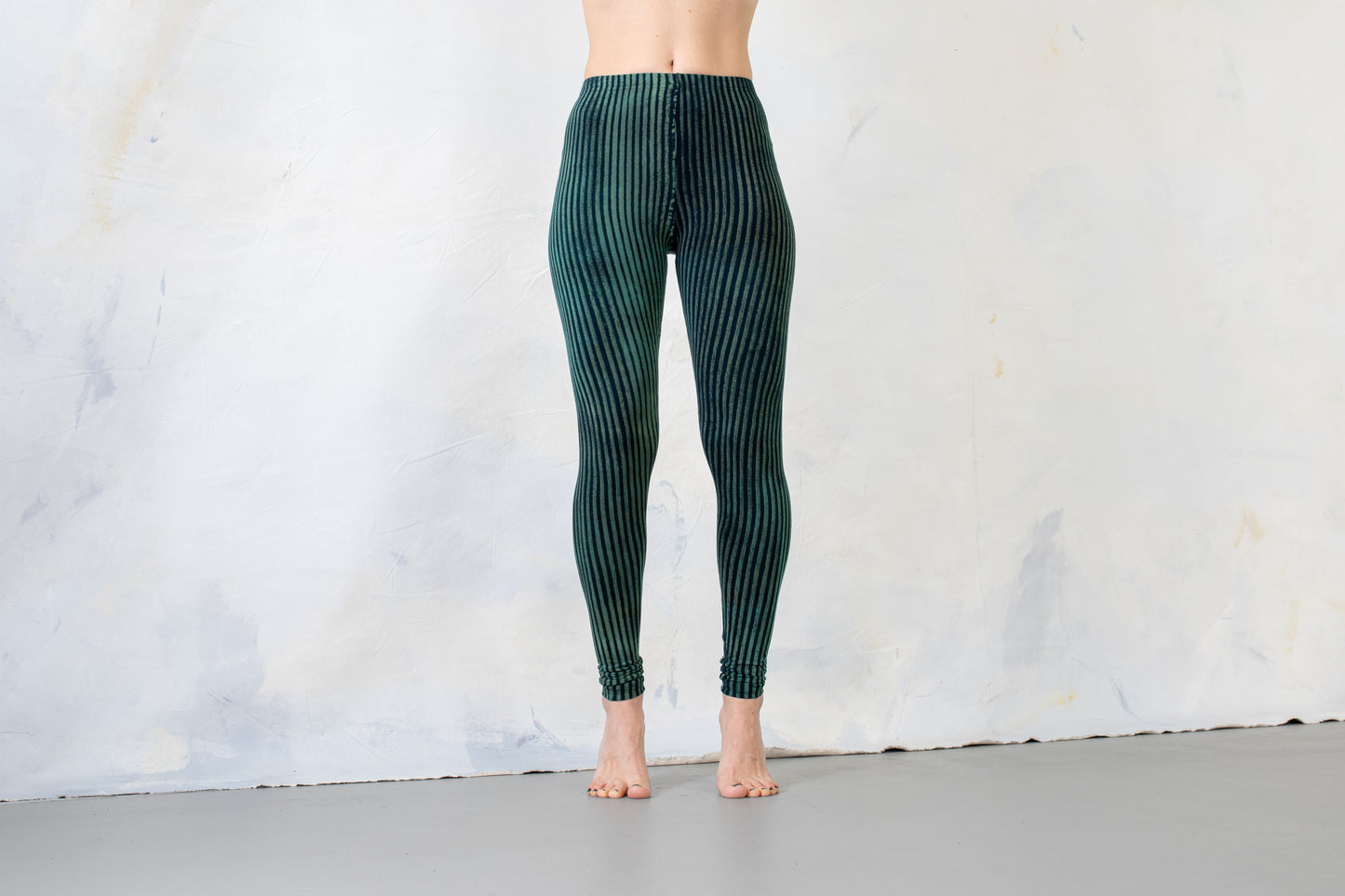 Leggings Striped - Acrobatics, Yoga, Acroyoga - dark blue-turquoise