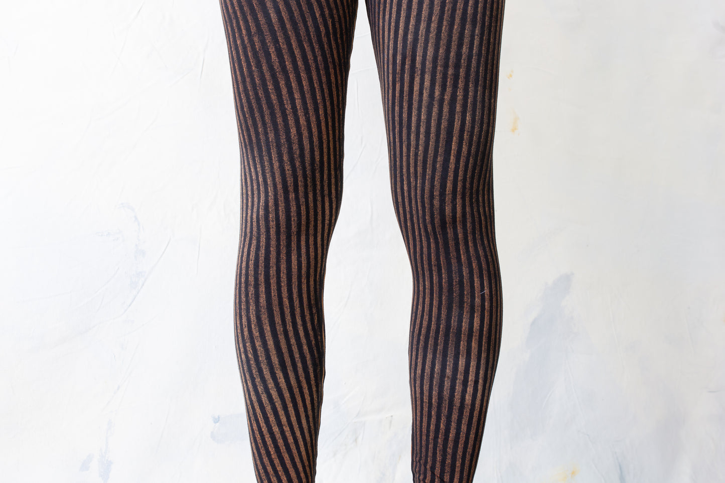 Leggings Striped - Batik, Print - black-apricot