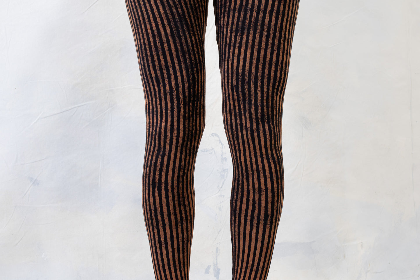 Leggings Striped - Batik, Print - black-apricot