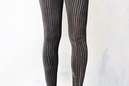 Leggings Striped - Batik, Print - black-beige-gray