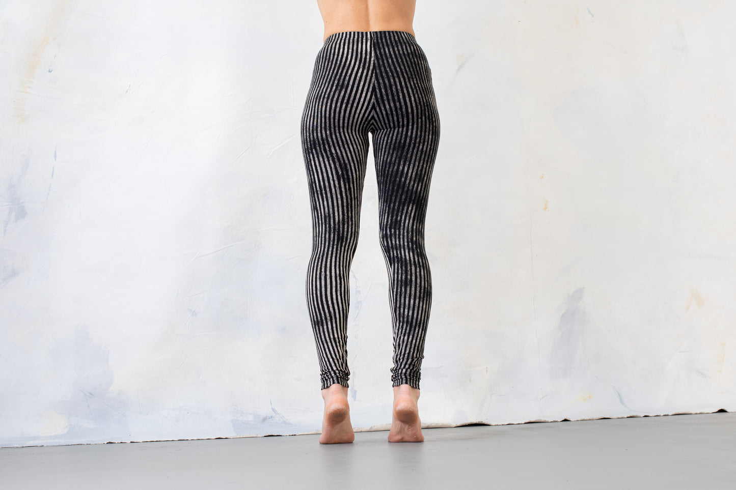 Leggings Striped - Batik, Print - black-beige-gray