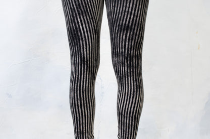 Leggings Striped - Batik, Print - black-beige-gray