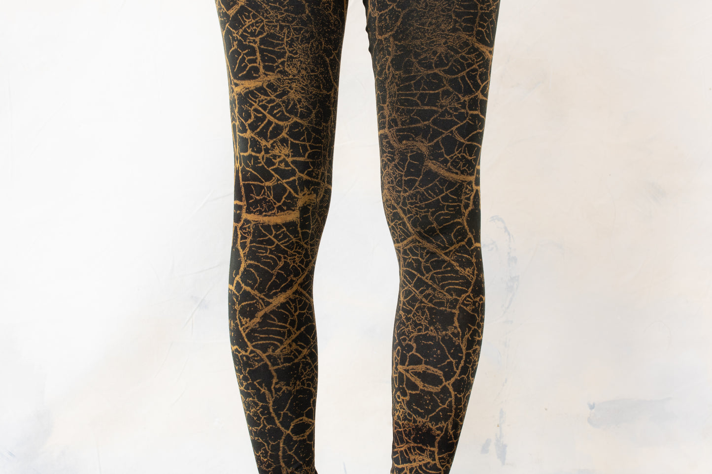 Leggings rissige Erde - unisex - camelbeige-senfbraun