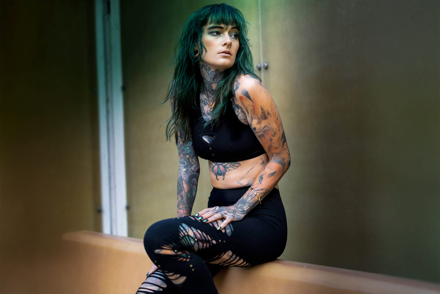 Racerback Bustier & Cut-Out Leggings Set – Urban Rebel Style