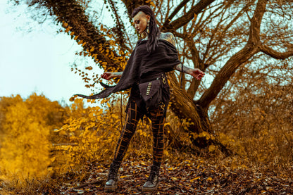 Leggings, Poncho & Cut Out Dress Set – Punky Layering Outfit