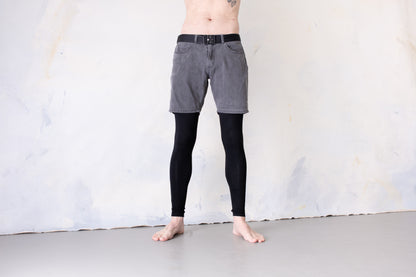 Leggings deep black - unisex - plain black