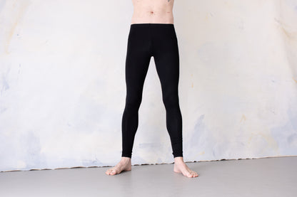 Leggings deep black - unisex - plain black