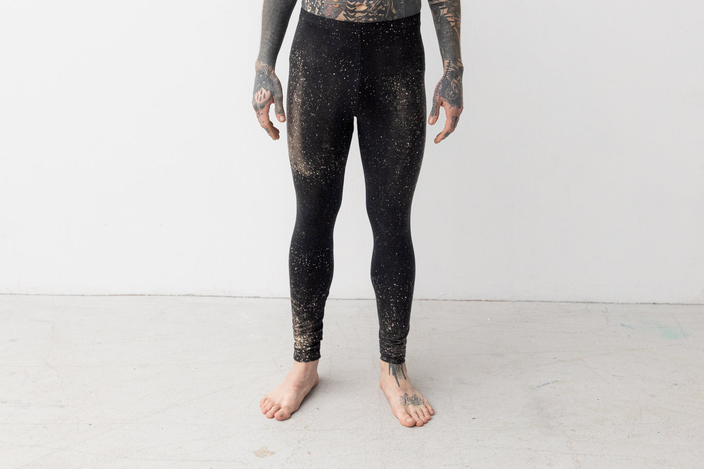 Leggings abstract Universe - Starry Sky - unisex - black-gray-beige