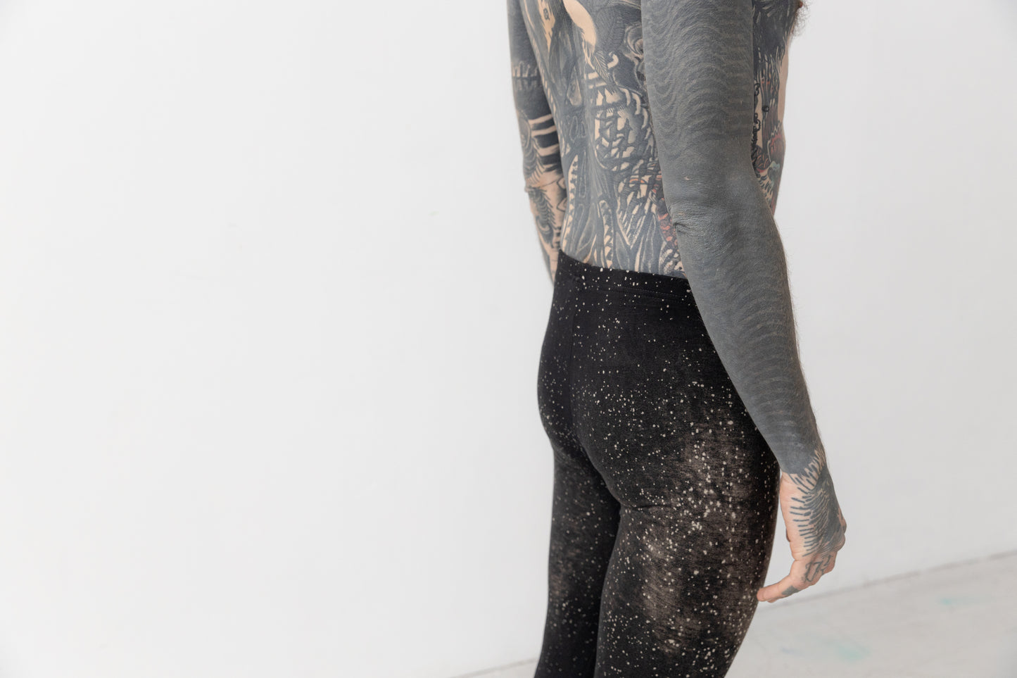 Leggings abstraktes Universum - Sternenhimmel - unisex - schwarz-grau-beige