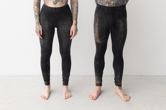 Leggings abstract Universe - Starry Sky - unisex - black-gray-beige