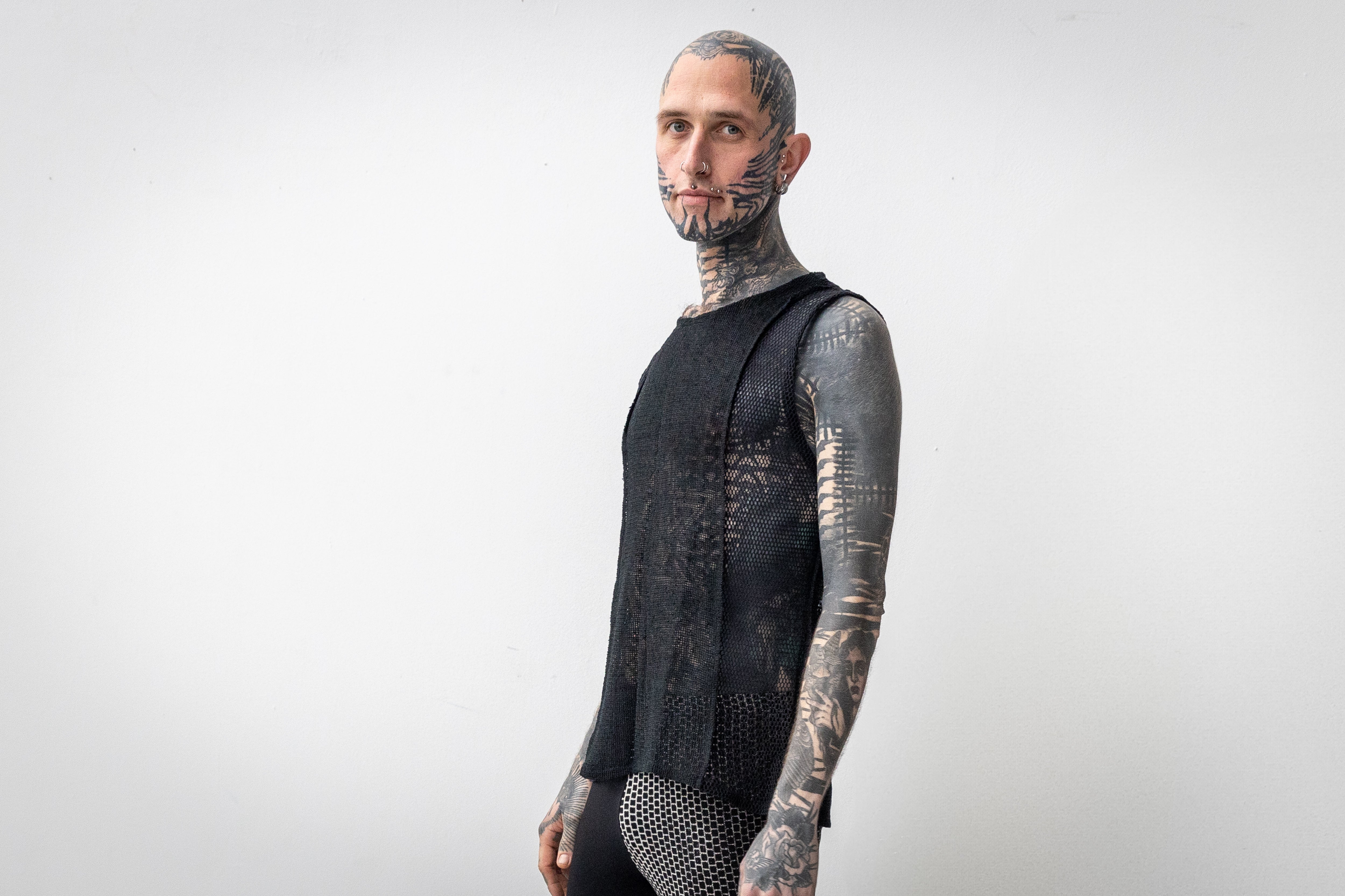 Tanktop - Netzshirt - durchsichtig - schwarz