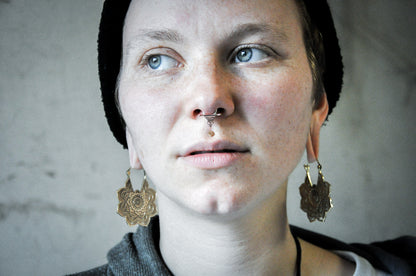 Small Septum – with geometrical Pattern - Copper and Silver