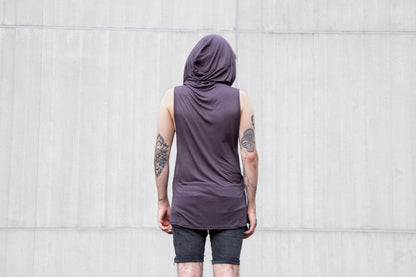 Translucent Tank top - with Hood - gray