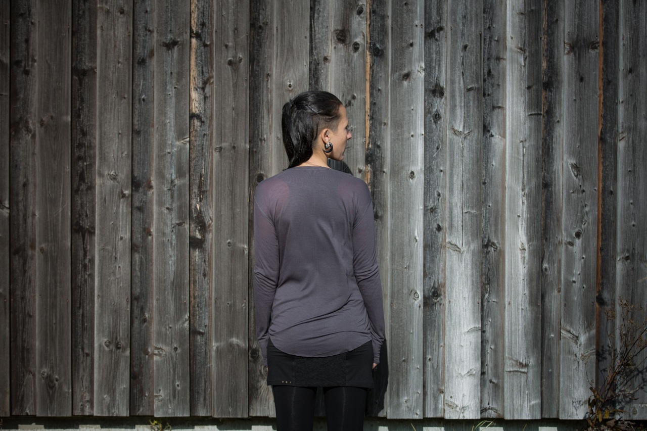 TRANSPARENTES LONGSLEEVE - Langarm-Shirt - mit sichtbaren Nähten - lavendel-grau