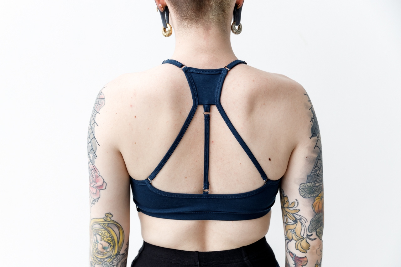 RIEMCHEN BH - mit Messingdetail - Bralette, Bustier - petrol-blau