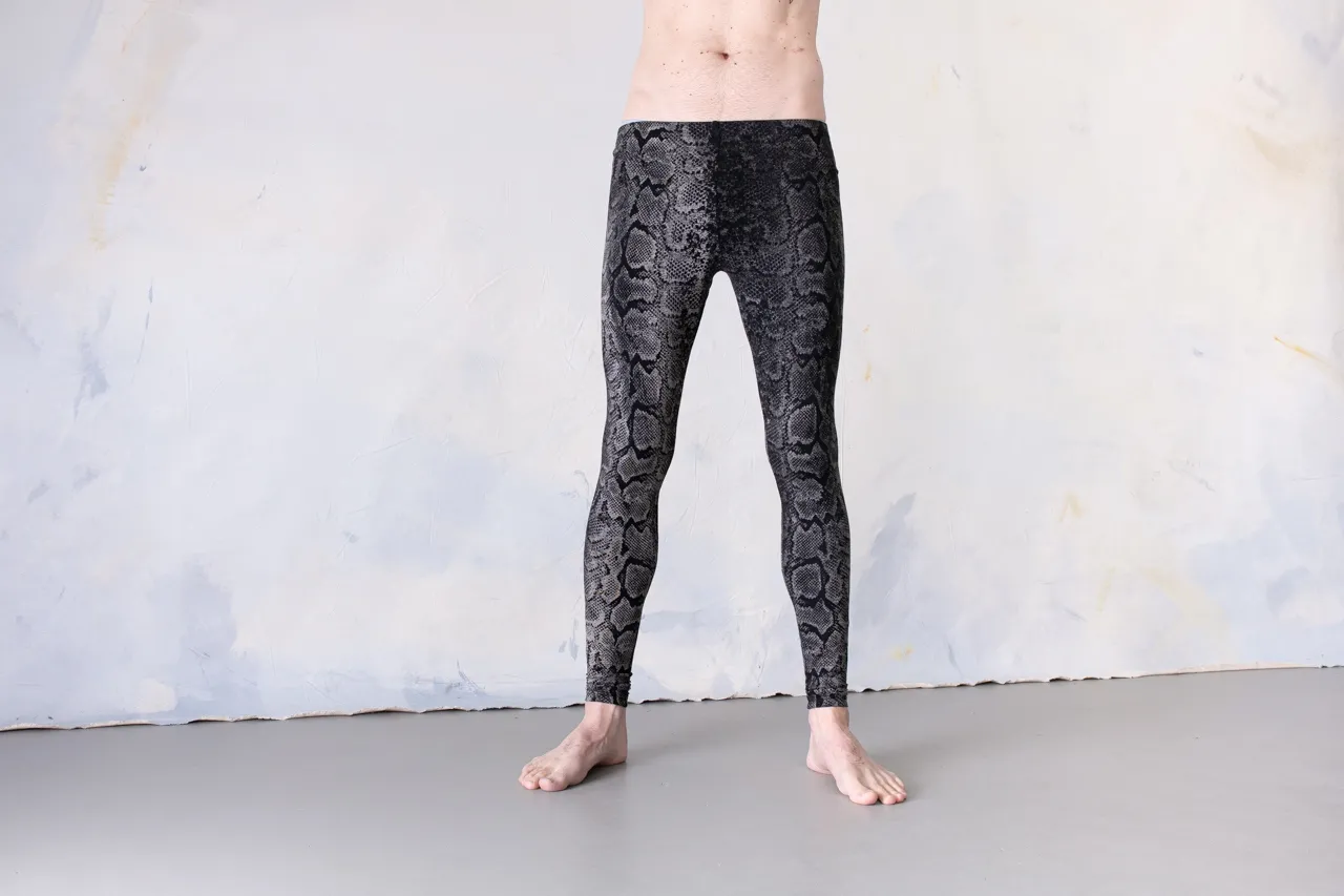 LEGGINGS with abstract snake pattern - screen printing - unisex