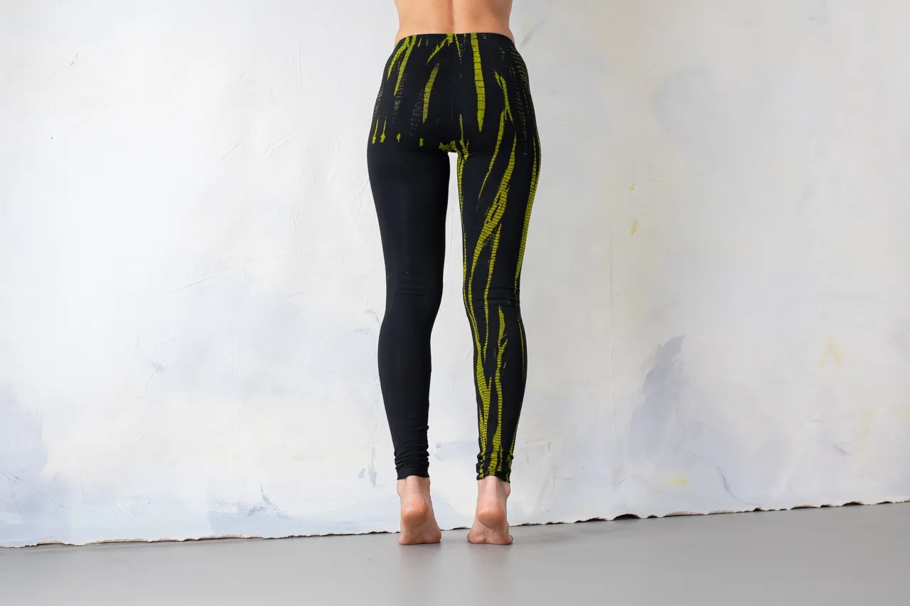 Tie Dye Leggings Green Black –